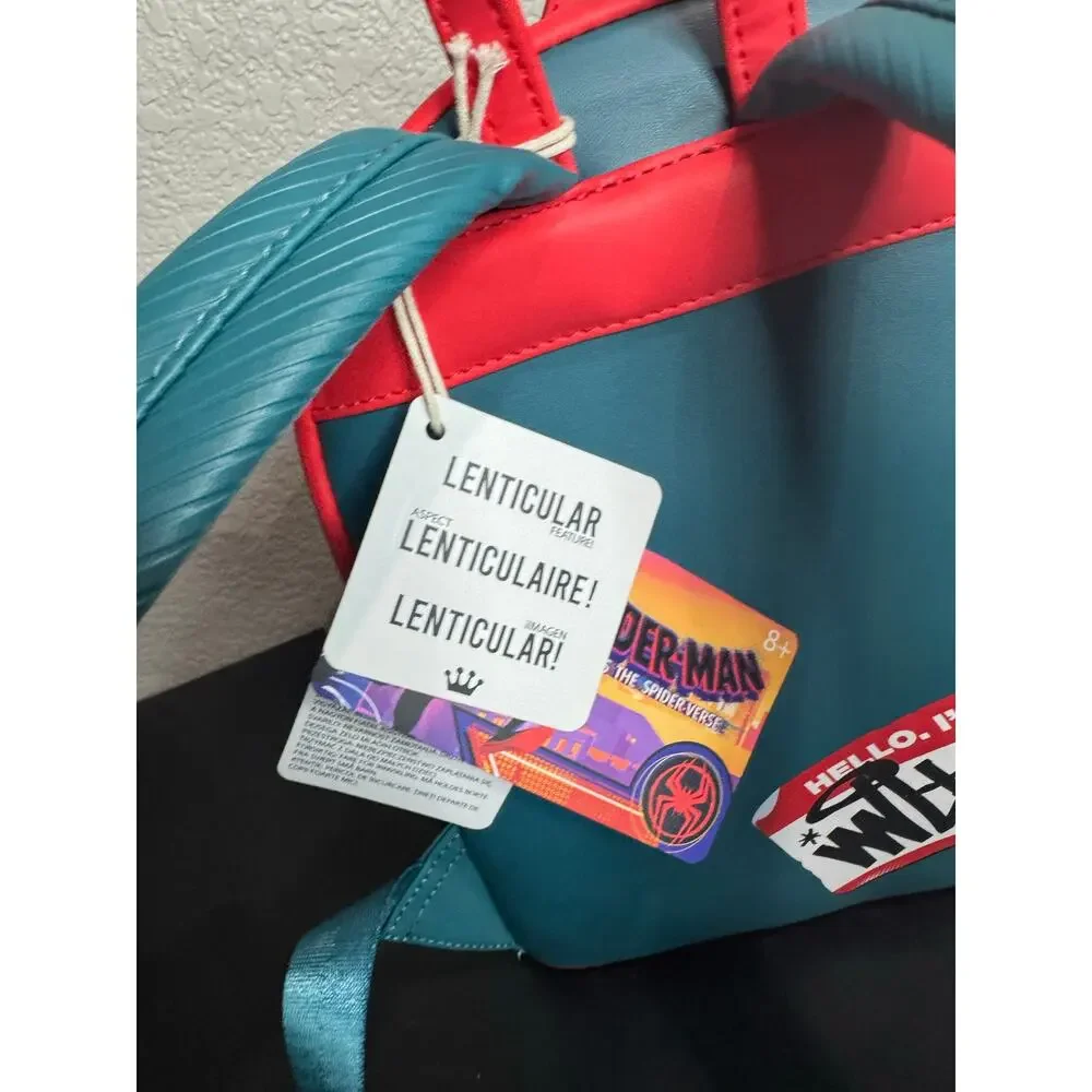 Loungefly Spiderman Spider Verse Lenticular Mini Backpack Bag NWT Spider Man